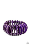 Tropical Tiki Bar - Purple Bracelet - Paparazzi Accessories Bracelet Bedazzle Me Pretty Mobile Fashion Boutique