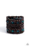 Tropical Time Zone - Blue Bracelet - Paparazzi Accessories Bracelet Bedazzle Me Pretty Mobile Fashion Boutique