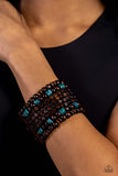Tropical Time Zone - Blue Bracelet - Paparazzi Accessories Bracelet Bedazzle Me Pretty Mobile Fashion Boutique