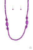 Tropical Tourist - Purple Necklace - Paparazzi Accessories Necklace Bedazzle Me Pretty Mobile Fashion Boutique