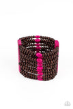 Tropical Trendsetter - Pink Bracelet - Paparazzi Accessories Bracelet Bedazzle Me Pretty Mobile Fashion Boutique