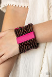 Tropical Trendsetter - Pink Bracelet - Paparazzi Accessories Bracelet Bedazzle Me Pretty Mobile Fashion Boutique