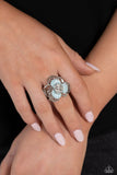 Tropical Trillium - Blue Ring - Paparazzi Accessories Ring Bedazzle Me Pretty Mobile Fashion Boutique