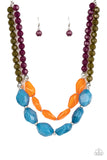 Tropical Trove - Multi Necklace - Paparazzi Accessories Necklace Bedazzle Me Pretty Mobile Fashion Boutique