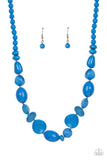 Tropical Tsunami - Blue Necklace - Paparazzi Accessories Necklace Bedazzle Me Pretty Mobile Fashion Boutique