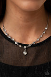 True Love Trinket - White Necklace - Paparazzi Accessories Necklace Bedazzle Me Pretty Mobile Fashion Boutique