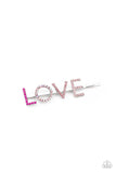 True Love Twinkle - Pink Hair Clip - Paparazzi Accessories Hair Clip Bedazzle Me Pretty Mobile Fashion Boutique