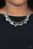 True Loves Trove - Silver Necklace - Paparazzi Accessories Necklace Bedazzle Me Pretty Mobile Fashion Boutique