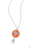 True to Your Heart - Orange Lanyard - Paparazzi Accessories Lanyard Bedazzle Me Pretty Mobile Fashion Boutique
