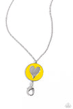 True to Your Heart - Yellow Lanyard - Paparazzi Accessories Lanyard Bedazzle Me Pretty Mobile Fashion Boutique