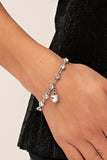 Truly Lovely - White Bracelet - Paparazzi Accessories Bracelet Bedazzle Me Pretty Mobile Fashion Boutique