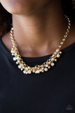 Trust Fund Baby - Gold Necklace - Paparazzi Accessories Necklace Bedazzle Me Pretty Mobile Fashion Boutique