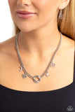 Trust in Miracles - White Necklace - Paparazzi Accessories Necklace Bedazzle Me Pretty Mobile Fashion Boutique