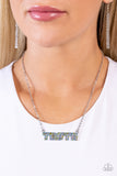 Truth Trinket - Blue Necklace - Paparazzi Accessories Necklace Bedazzle Me Pretty Mobile Fashion Boutique