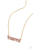 Truth Trinket - Gold Necklace - Paparazzi Accessories Necklace Bedazzle Me Pretty Mobile Fashion Boutique