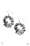 Try As I DYNAMITE - Silver Earrings - Paparazzi Accessories Earrings Bedazzle Me Pretty Mobile Fashion Boutique