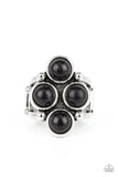 Tucson Tour - Black Ring - Paparazzi Accessories Ring Bedazzle Me Pretty Mobile Fashion Boutique