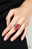 Tucson Tour - Red Ring - Paparazzi Accessories Ring Bedazzle Me Pretty Mobile Fashion Boutique