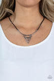 Tulum Totem - Black Necklace - Paparazzi Accessories Necklace Bedazzle Me Pretty Mobile Fashion Boutique