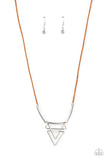 Tulum Totem - Brown Necklace - Paparazzi Accessories Necklace Bedazzle Me Pretty Mobile Fashion Boutique