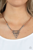 Tulum Totem - Brown Necklace - Paparazzi Accessories Necklace Bedazzle Me Pretty Mobile Fashion Boutique