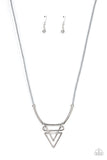 Tulum Totem - Silver Necklace - Paparazzi Accessories Necklace Bedazzle Me Pretty Mobile Fashion Boutique