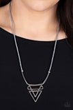 Tulum Totem - Silver Necklace - Paparazzi Accessories Necklace Bedazzle Me Pretty Mobile Fashion Boutique