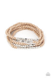 Tulum Trek - Brown Bracelet - Paparazzi Accessories Bracelet Bedazzle Me Pretty Mobile Fashion Boutique