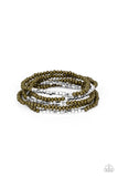 Tulum Trek - Green Bracelet - Paparazzi Accessories Bracelet Bedazzle Me Pretty Mobile Fashion Boutique