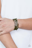 Tulum Trek - Green Bracelet - Paparazzi Accessories Bracelet Bedazzle Me Pretty Mobile Fashion Boutique