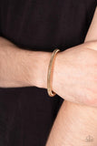 Turbocharged - Gold Mens Bracelet - Paparazzi Accessories Mens Bracelet Bedazzle Me Pretty Mobile Fashion Boutique