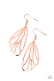 Turn Into A Butterfly - Copper Earrings - Paparazzi Accessories Earrings Bedazzle Me Pretty Mobile Fashion Boutique