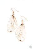 Turn Into A Butterfly - Gold Earrings - Paparazzi Accessories Earrings Bedazzle Me Pretty Mobile Fashion Boutique