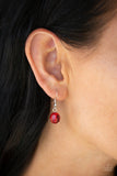 Turn It Up - Red Necklace - Paparazzi Accessories Necklace Bedazzle Me Pretty Mobile Fashion Boutique