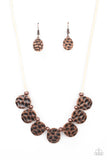 Turn Me Loose - Copper Necklace - Paparazzi Accessories Necklace Bedazzle Me Pretty Mobile Fashion Boutique