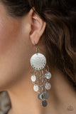 Turn On The BRIGHTS - Silver Earrings - Paparazzi Accessories Earrings Bedazzle Me Pretty Mobile Fashion Boutique