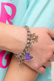 Turn Up the Charm - Purple Bracelet - Paparazzi Accessories Bracelet Bedazzle Me Pretty Mobile Fashion Boutique