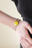 Turn Up The Glow - Yellow Bracelet - Paparazzi Accessories Bracelet Bedazzle Me Pretty Mobile Fashion Boutique