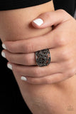Turning The Tides - Black Ring - Paparazzi Accessories Ring Bedazzle Me Pretty Mobile Fashion Boutique