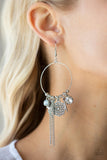 TWEET Dreams - White Earrings - Paparazzi Accessories Earrings Bedazzle Me Pretty Mobile Fashion Boutique
