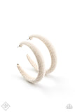 TWINE and Dine - White Earrings - Paparazzi Accessories Earrings Bedazzle Me Pretty Mobile Fashion Boutique