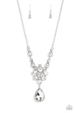 TWINKLE of an Eye - White Necklace - Paparazzi Accessories Necklace Bedazzle Me Pretty Mobile Fashion Boutique