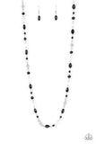Twinkling Treasures - Black Necklace - Paparazzi Accessories Necklace Bedazzle Me Pretty Mobile Fashion Boutique