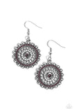 Twinkly Translation - Purple Earrings - Paparazzi Accessories Earrings Bedazzle Me Pretty Mobile Fashion Boutique