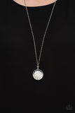 Twinkly Treasury - White Necklace - Paparazzi Accessories Necklace Bedazzle Me Pretty Mobile Fashion Boutique