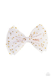 Twinkly Tulle - White Hair Clip - Paparazzi Accessories Hair Clip Bedazzle Me Pretty Mobile Fashion Boutique