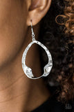 Twist Me Round - Silver Earrings - Paparazzi Accessories Earrings Bedazzle Me Pretty Mobile Fashion Boutique