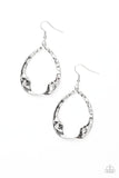 Twist Me Round - Silver Earrings - Paparazzi Accessories Earrings Bedazzle Me Pretty Mobile Fashion Boutique