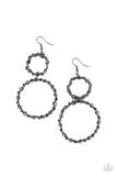 Twist of FABULOUS - Black Earrings - Paparazzi Accessories Earrings Bedazzle Me Pretty Mobile Fashion Boutique
