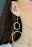 Twist of FABULOUS - Silver Earrings - Paparazzi Accessories Earrings Bedazzle Me Pretty Mobile Fashion Boutique